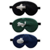 Cute Love Three Little Ones Sleeping Mulberry Silk Eye Mask Set - Ear-Mounted Head-Mounted Hot And Cold Compress