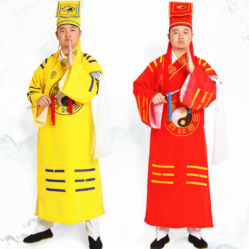 道士服装男法衣新款法器用品道服道袍林正英八卦衣服太极服演出服-Taobao
