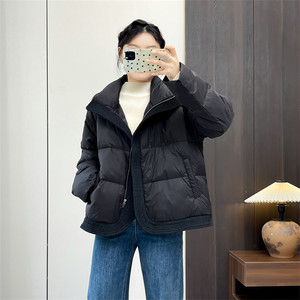 
Huiyige Winter Women's Stand Collar Down Jacket Coldproof Korean Style Loose Casual Warm Down Jacket