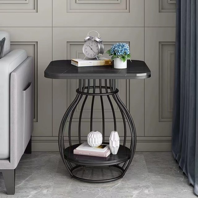 Light luxury slate side table corner table living room sofa side ...