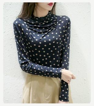 Autumn and winter Korean knitted long -sleeved bottoming shirt female
