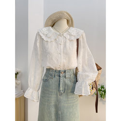 Unique and Beautiful New Style Blouse, French-Style White Shirt, Spring Collection for Women, 2026 New Model, Light Luxury High-End Shirt