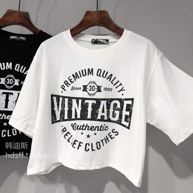 Women's Summer New American Street Hot Girl Style Portrait Print Loose Type T-shirt Tops