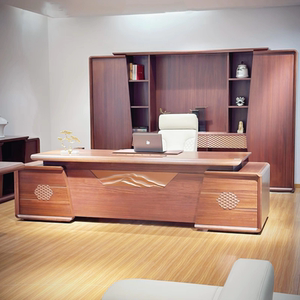 
New Chinese style North American black walnut boss desk desk high-end atmospheric solid wood executive desk chairman president desk