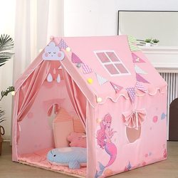 Children's Indoor Tent Mermaid Little Girl Castle House Indoor Can Be Used for Separate Sleeping and Pretend Play Children's Toy Tent