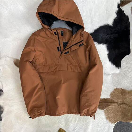 
French order, high quality and strong, thickened pullover cotton sports ski jacket for men and women, loose version