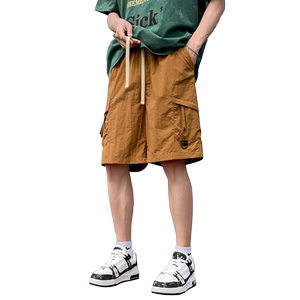 Large size ice silk shorts men's summer American sports and casual work suits for men's loose fat man plus fat