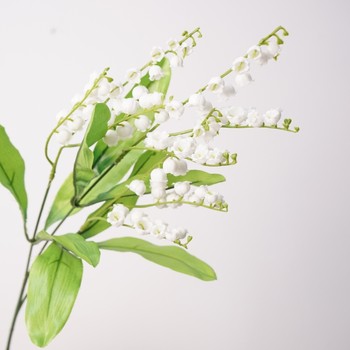 Simulated flower new single-branch lily of the valley home gardening green plant wedding set artificial plastic white bell flower