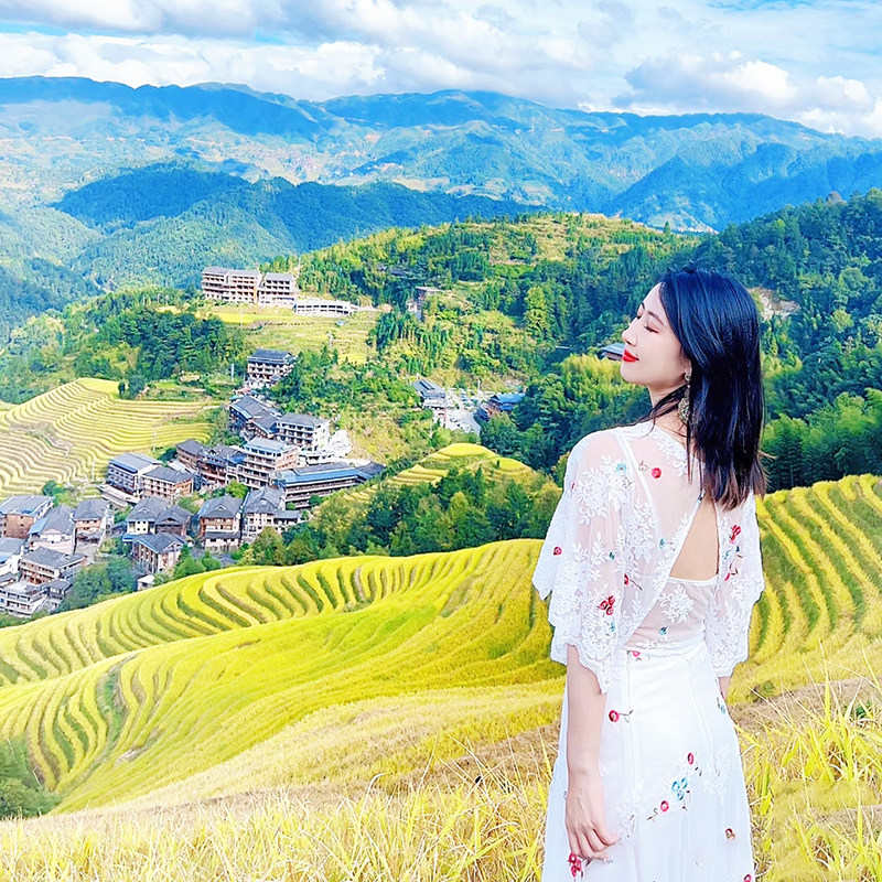 【含机票】广西桂林阳朔旅游龙脊梯田漓江遇龙河竹筏4天3晚跟团游