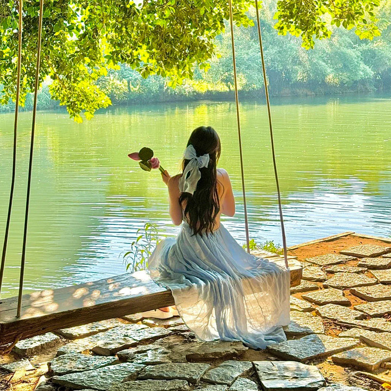 桂林阳朔纯玩一日游遇龙河双人竹筏十里画廊银子岩世外桃源跟团游