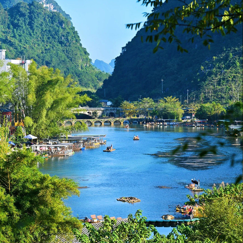 2-8人私家小团广西崇左靖西4日德天瀑布明仕田园古龙山鹅泉渠洋湖