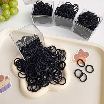 Children's black rubber bands without hurting hair High elastic hair ring female baby tie hair rope