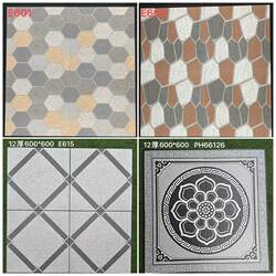 Chinese-Style Courtyard Paving Stone Mosaic Tiles 600X600X12 Villa Yard Non-Slip Floor Tiles Wear-Resistant Floor Tiles Ceramic Tiles