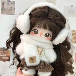 Cotton Doll 20cm Genuine Cute Plush Doll with Interchangeable Clothes, Plush Toy Doll for Girls and Children, New Year Gift