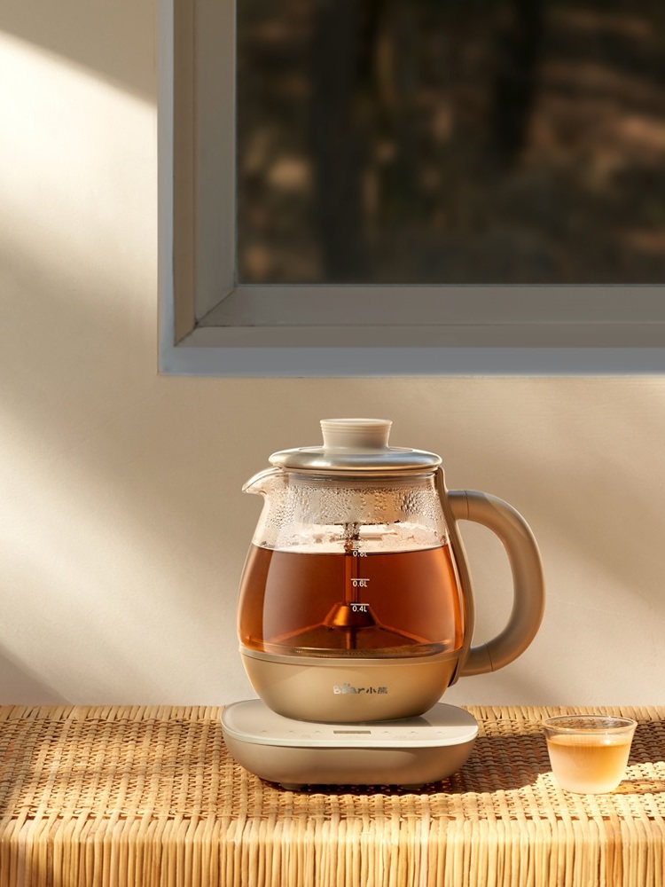 小熊煮茶器 安化黑茶玻璃喷淋式