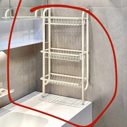 Washbasin Storage Rack, Bathroom Wall-Mounted Narrow Gap Shelf, Multi-Layer Cosmetics and Bathroom Supplies Storage Rack
