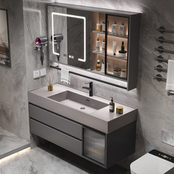 Modern Simple Accessible Luxury Rock Integrated Basin Bathroom Cabinet Washbasin Washbasin Cabinet Combination Bathroom Washbasin