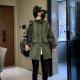 Korean version of hooded jacket for women 2024 spring and autumn new loose large size casual and versatile mid-length slim windbreaker trend