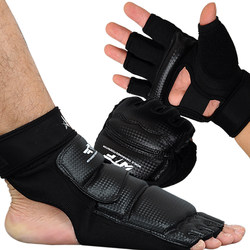 Taekwondo Hand and Foot Protectors for Children and Adults, Half-Finger Gloves, Foot Protectors, Boxing, Sanda, Fighting, Taekwondo Gloves