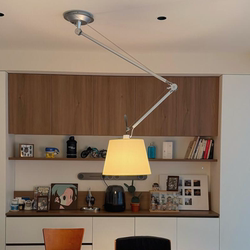 Medieval-Style Restaurant Swing-Arm Parchment Paper Chandelier, Movable, Minimalist Wood-Style French Bauhaus Study Reading Lamp