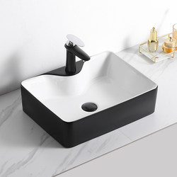Nordic Countertop Washbasin, Colorful Matte Ceramic Basin, Light Luxury Washbasin, Single Basin, Household Square Sink