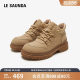 Laersdan shopping mall same style round toe thick-soled Martin snow plus velvet rhubarb boots for women 4T39801V