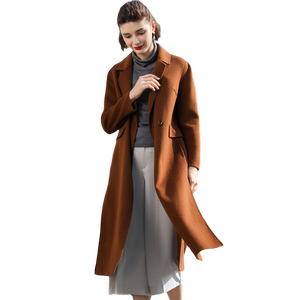
Jonita Women's 2026 Autumn and Winter New Wool Suit Collar Long Double-sided Woolen Coat Zero Cashmere Jacket