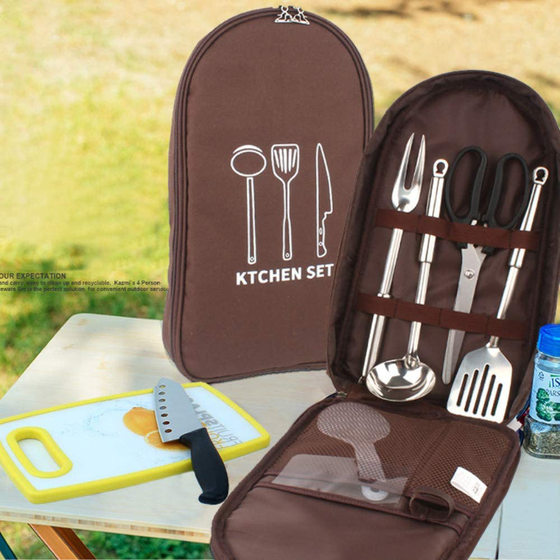 
Outdoor cookware portable storage bag outdoor camping kitchenware storage bag tableware picnic supplies camping tools storage