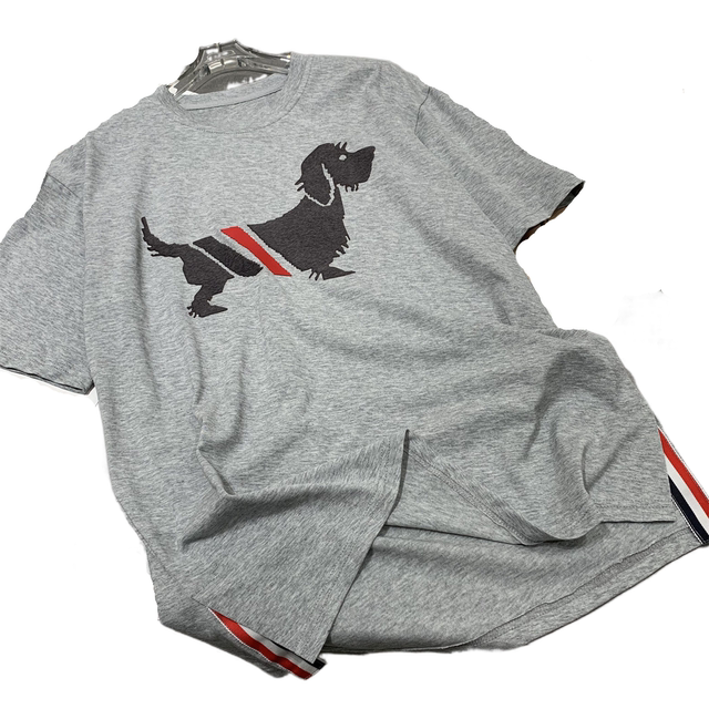 tb dog print slit loose shortsleeved Tshirt for women 24 spring and