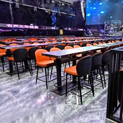 Light Luxury Bar Chair Live House High Stool Loose Table Backrest High Chair Bar Iron Bar Chair Bar Table Stool