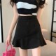 2025 summer large size fat mm ruffled skirt women's high waist anti-exposure fish tail short skirt A-line hip skirt trendy