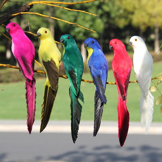 Feather Simulation Parrot Monato Window Window Decoration Bird Bubble Home Losses 20cm Art Pumage Bird
