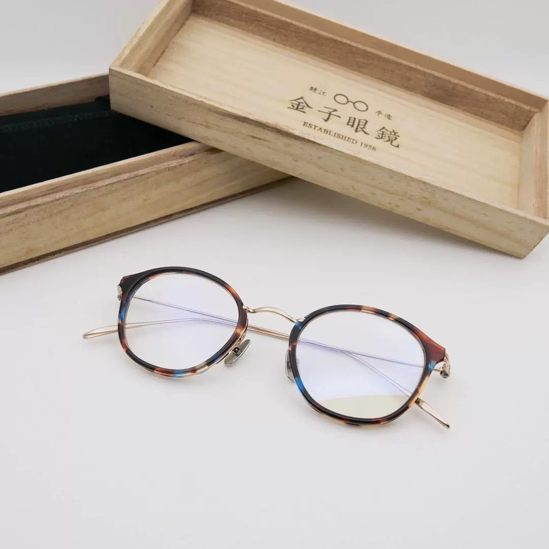 日本金子眼镜KM-27L 新款超轻钛架男女休闲平光镜手造镜框-Taobao