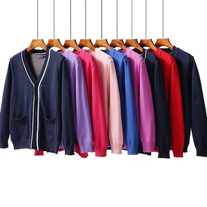 Nurse sweater jacket cardigan for women plus velvet thick warm large size wear autumn and winter blue hospital duty work clothes