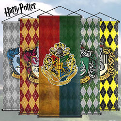 Harry Potter Plaid Hanging Flag Fan Flag Indoor Scene Bar Party Birthday Room Decoration Wall Hanging Ornament
