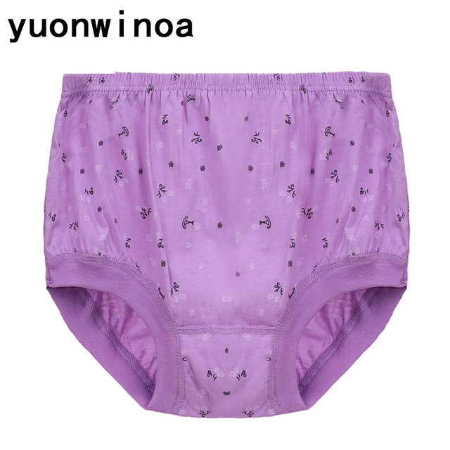 Grandma's Underwear for 70-80 Year Old Women, Pure Cotton, Middle-Aged and Elderly Women's Underwear, High-Waisted, All-Cotton, Loose-Fitting for Mothers