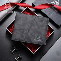 British Paul Men's Wallet, Short Style Genuine Leather Wallet, Cowhide Wallet, Birthday Gift for Boyfriend, Husband, Father