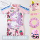Children's swimsuit girl ins girls quick-drying sun protection one-piece surfing suit swimming trunks baby cute cartoon swimsuit
