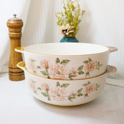 Ceramic Household Rice Bowl, Ceramic Bowl, Eating Bowl, High-Value Tableware, Bowl and Plate Set, Creative Household Bowl