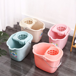 Household Manual Squeeze Bucket, Hand-Pressed Mop Bucket, Cleaning Mop Bucket, Plastic Rotating Wringer Bucket, Single Bucket, Traditional Mop Bucket