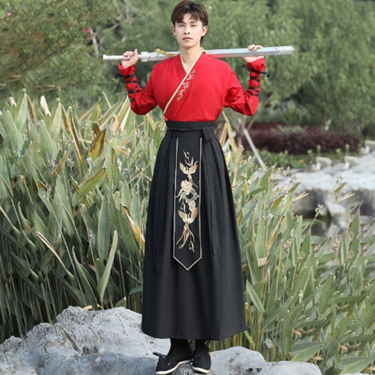 漢服 メンズ 服装 中国 古代 スタイル 武術 コスチューム セット