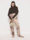Free door WINGFREE spring and summer fashionable retro elegant gentlemanly design printed slim suit trousers women