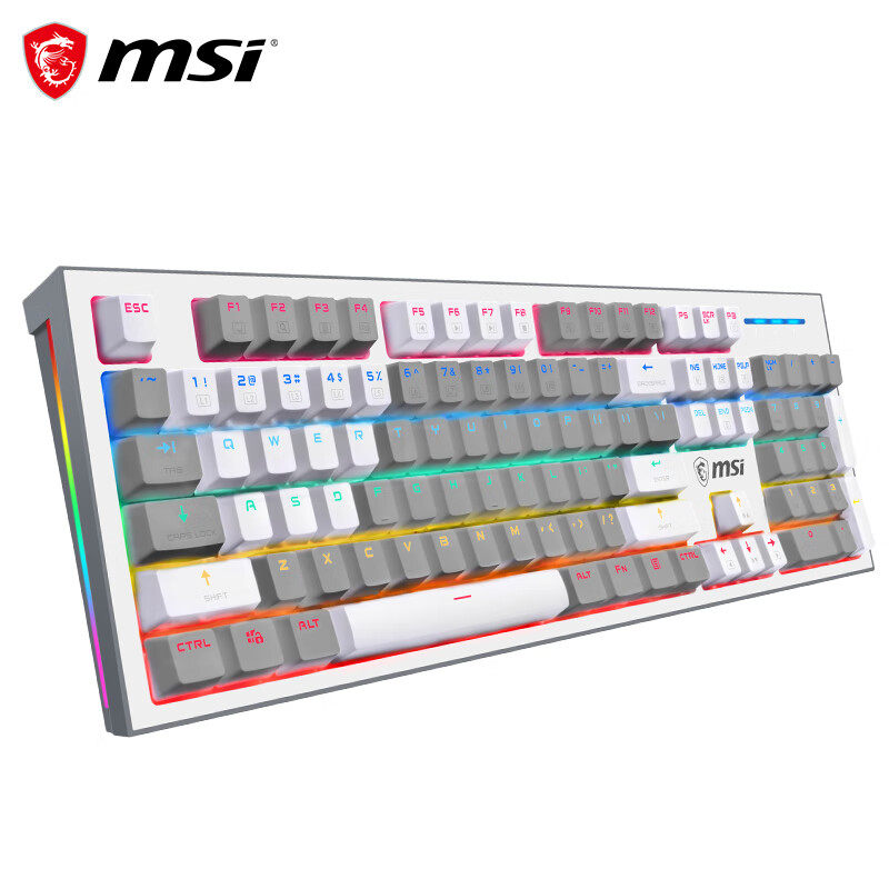 MSI GK50Z Terminator Wired Gaming Mechanical Keyboard RGB PBT Keycaps