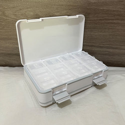 Exported Japanese Design Capsule Storage Box with 8 Compartments, 7-Day Morning, Noon, and Evening Pill Organizer, Double-Layer Portable Medicine Box