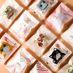 Snowflake Pastry Packaging Bag, New Year Heat-Sealed Bag, Baking Milk Dates, Nougat, Cookies, Candy Paper, Sugar Paper Bag Box
