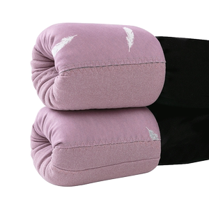 
Wool-filled cotton trousers for women's outer wear in winter plus velvet and thickened leggings, down knee pads, Northeastern extra thick thermal trousers