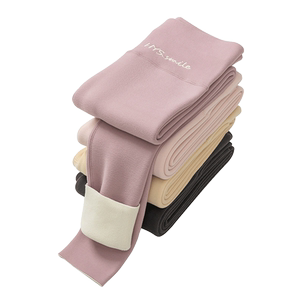 Deer pants women wear winter plus velvet thickened lamb cashmere warm pants without trace pants high waist bottom cotton pants