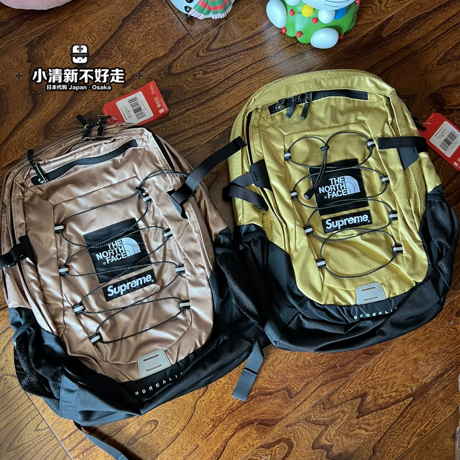 Supreme 18SS TNF Metallic Borealis Backpack 联名款金属色书包-Taobao