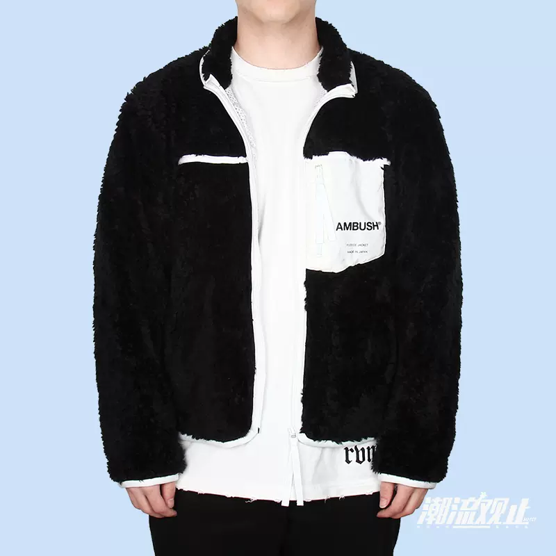 潮流观止AMBUSH NEW FLEECE JACKET 毛绒口袋夹克抓绒保暖秋冬男-Taobao