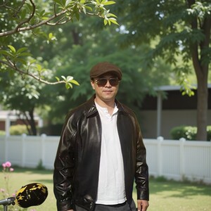 American loose retro men's clothing in the 1980s Hong Kong Wind New Zealand sheep leather Moscow operation same leather jacket
